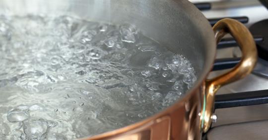 boiling water for cooking