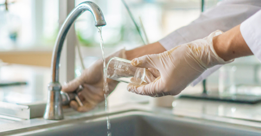 Testing the chemicals in water